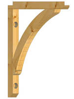 Holzvordach Bayerischer Wald - Abstützvariante mit Kopfband gebogen